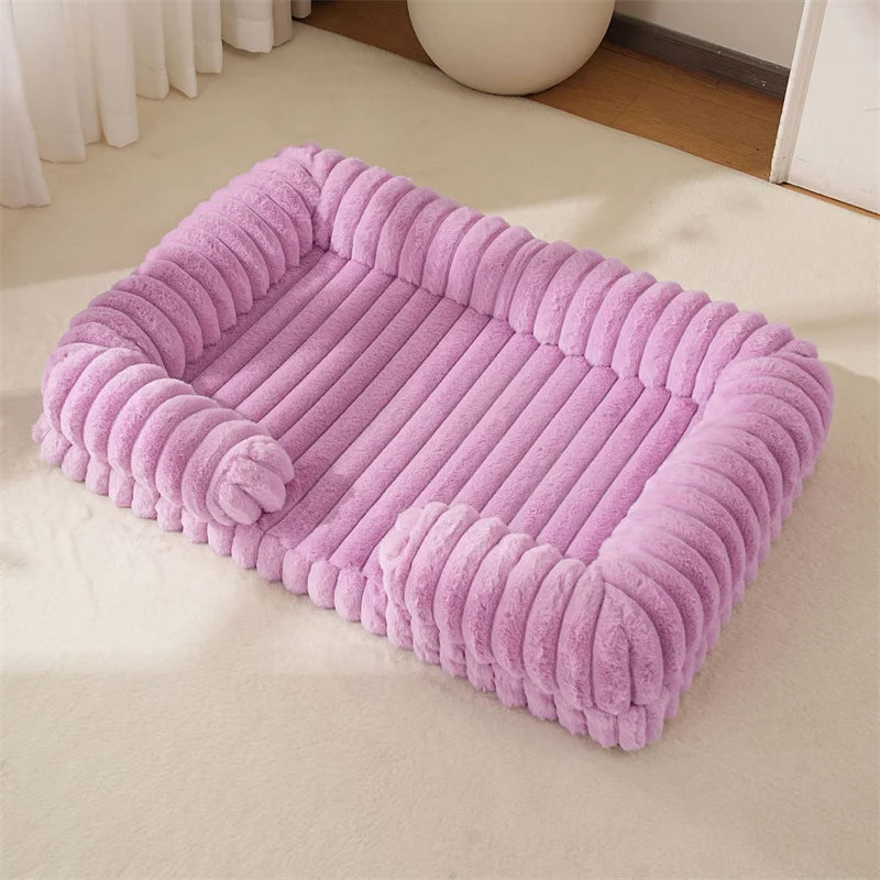 Letto ortopedico memory foam per cani Soul & Tail - colore rosa, vista frontale